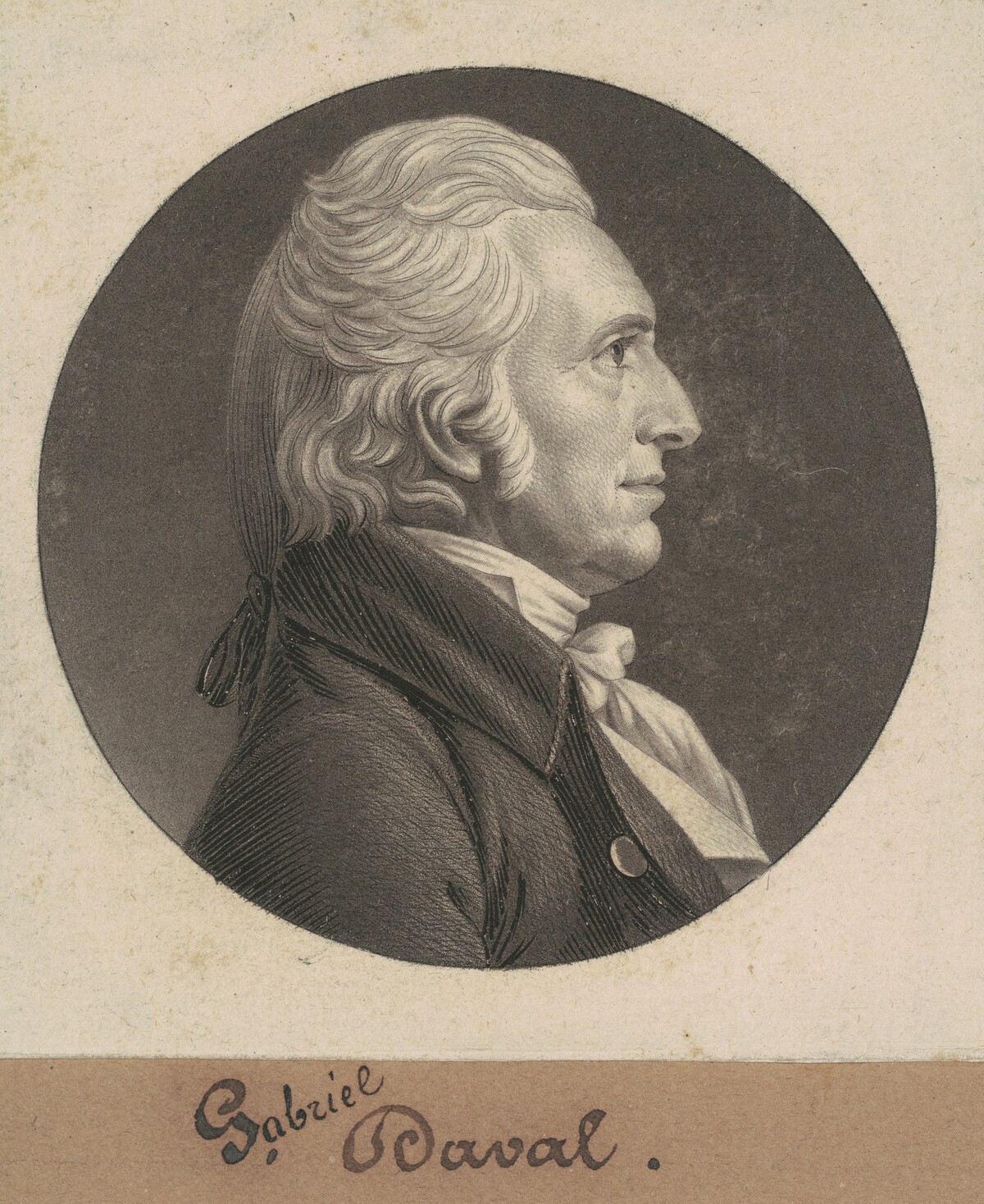 Gabriel Duvall by Charles B. J. Févret de Saint-Mémin