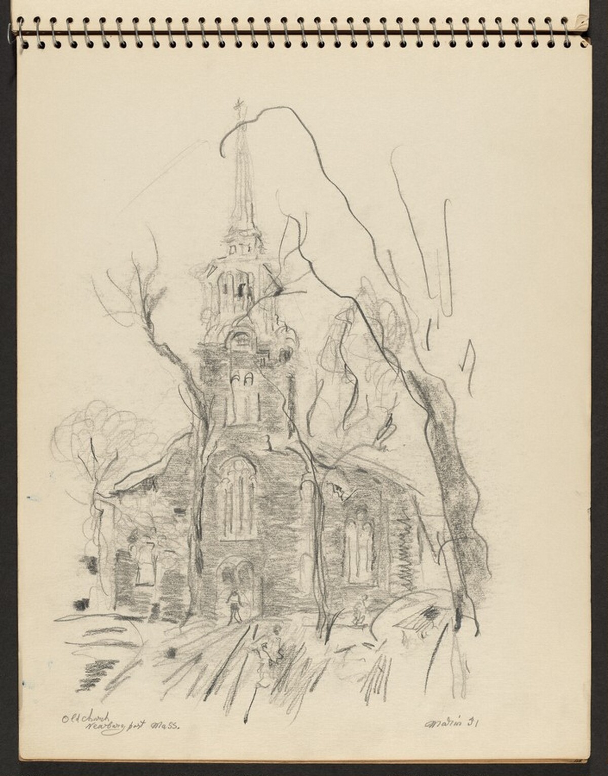 Old Church, Newburyport, Massachusetts by John Marin
