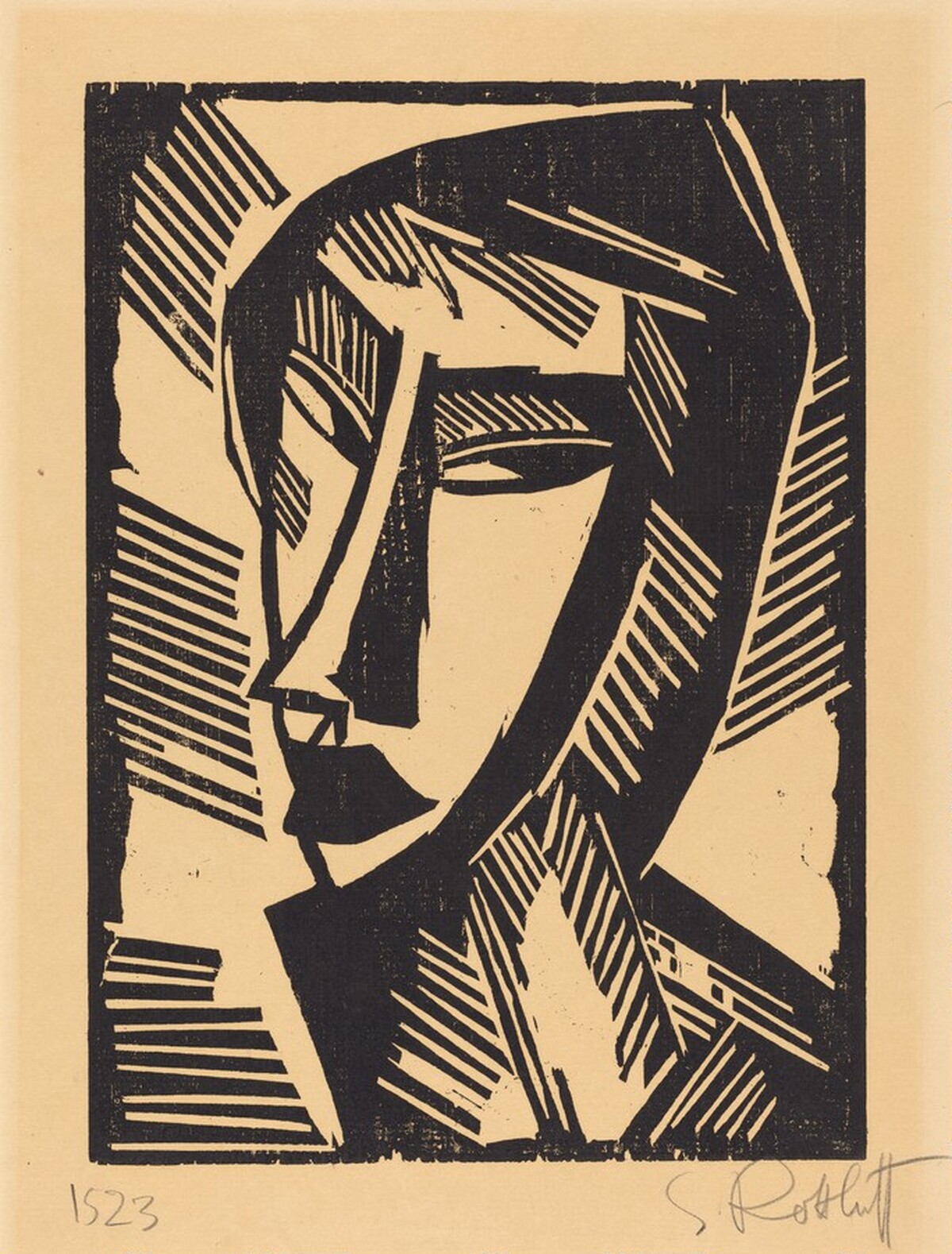 Head of a Woman (Weiblicher Kopf) by Karl Schmidt-Rottluff