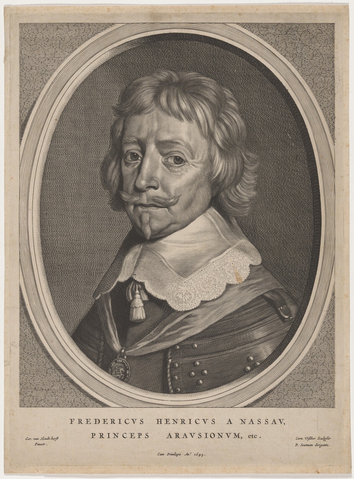 Frederick Henry of Orange by Cornelis Visscher after Gerrit van Honthorst