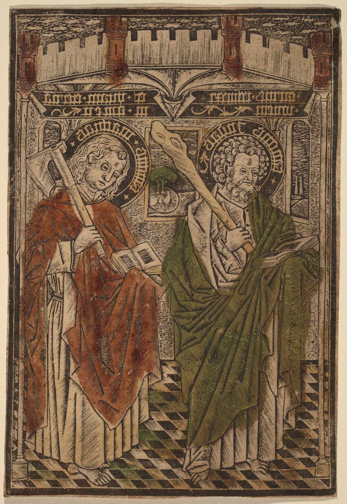 Saint Matthias and Saint Jude with Articles from the Credo by Attributed to Master d