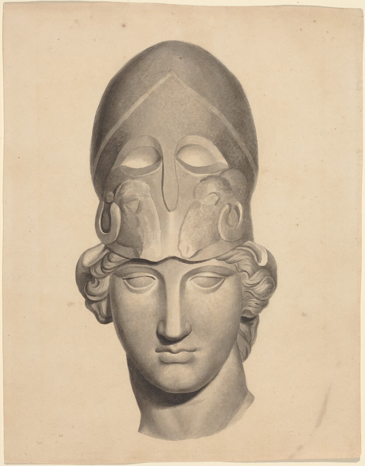 Antique Head with a Helmet by John Flaxman