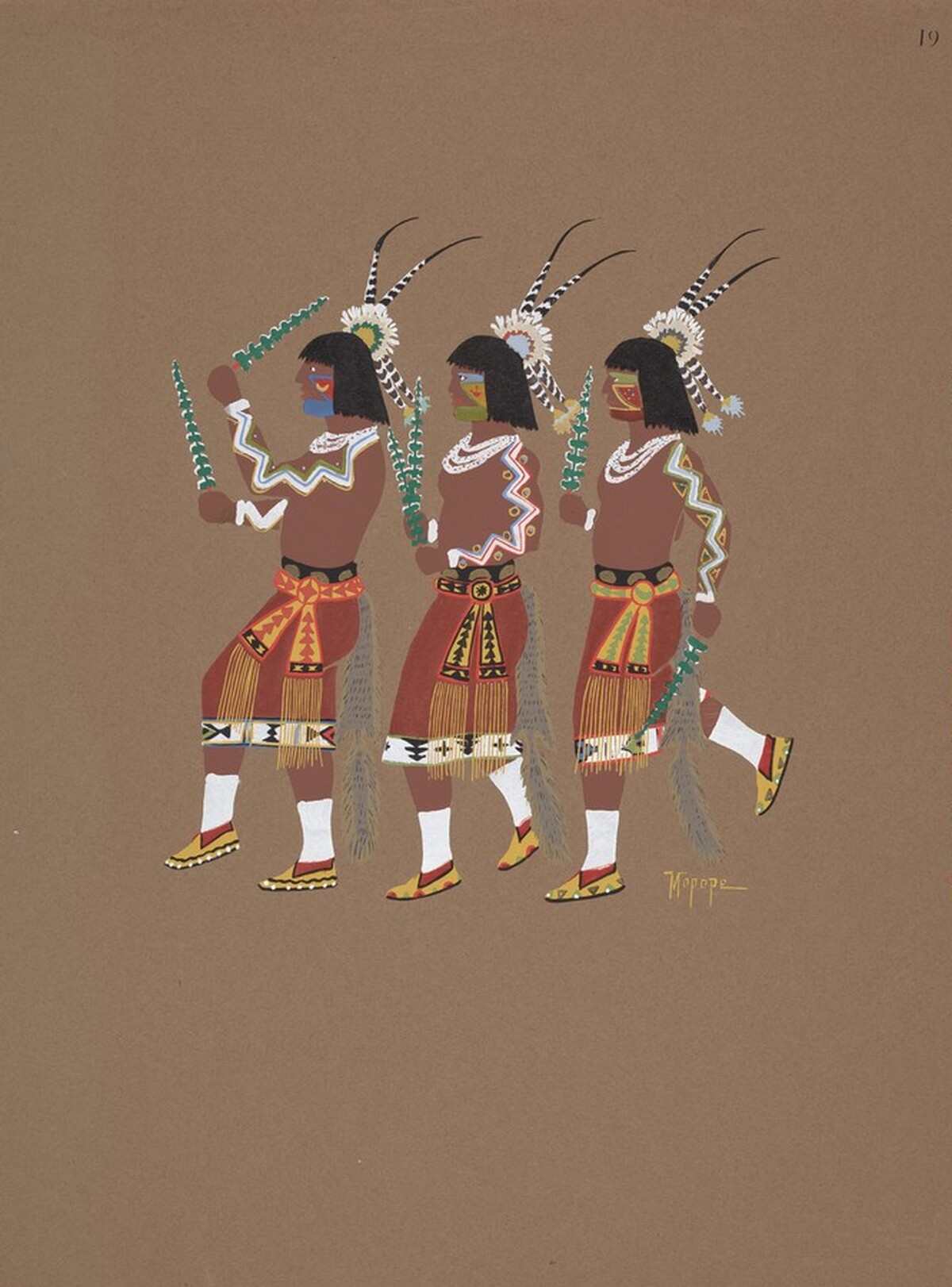 #19 (Three Dancers) by Stephen Mopope