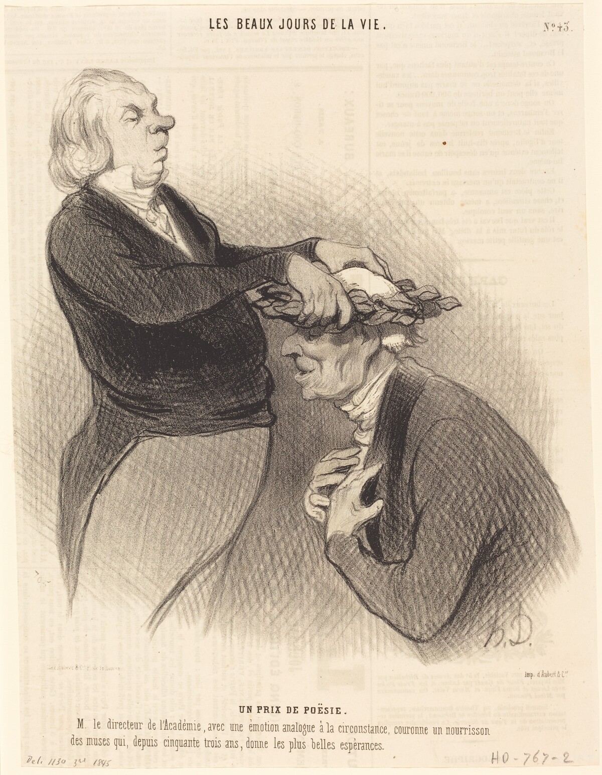 Un Prix de poésie by Honoré Daumier