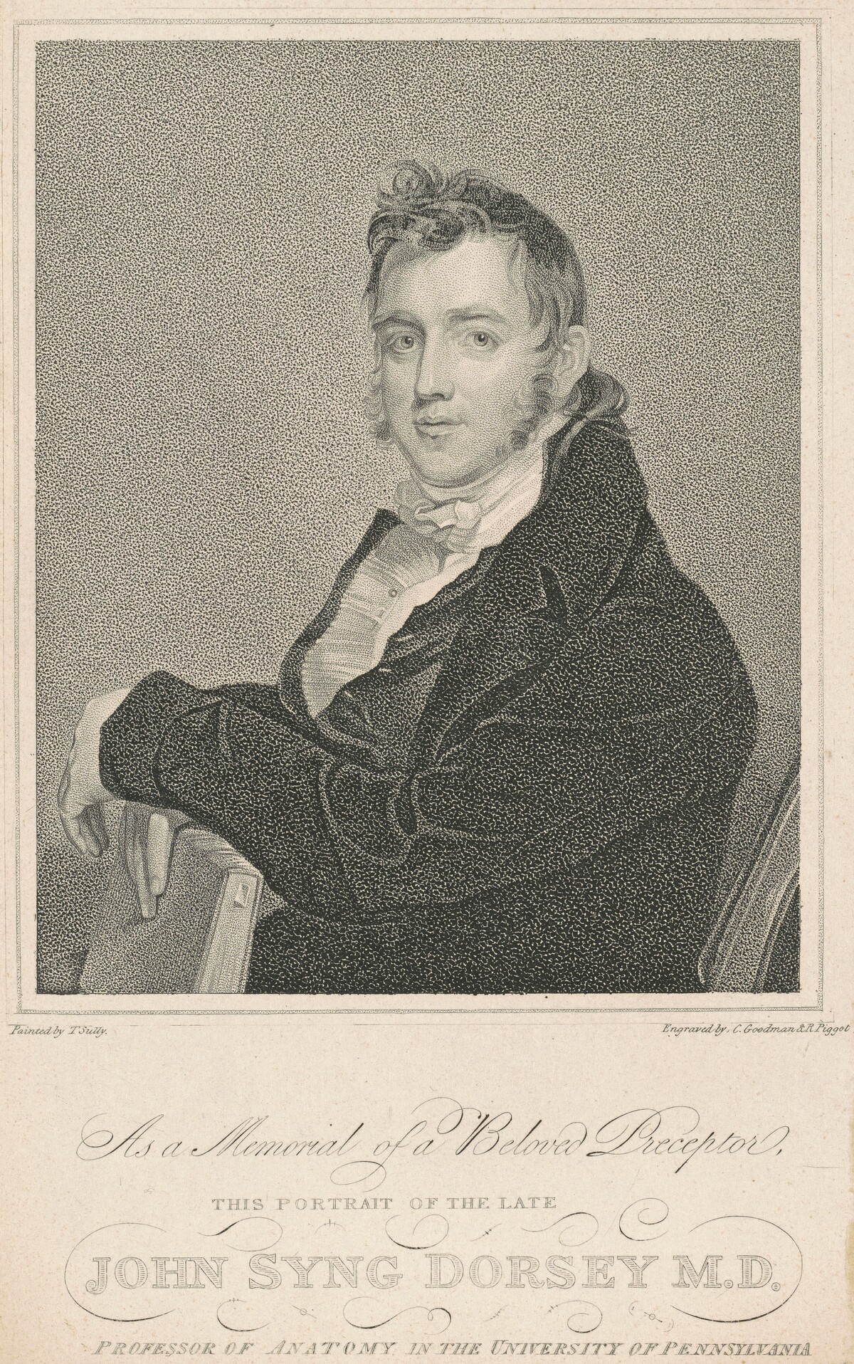 John Syng Dorsey, M.D. by Charles Goodman and Robert Piggot, after Thomas Sully