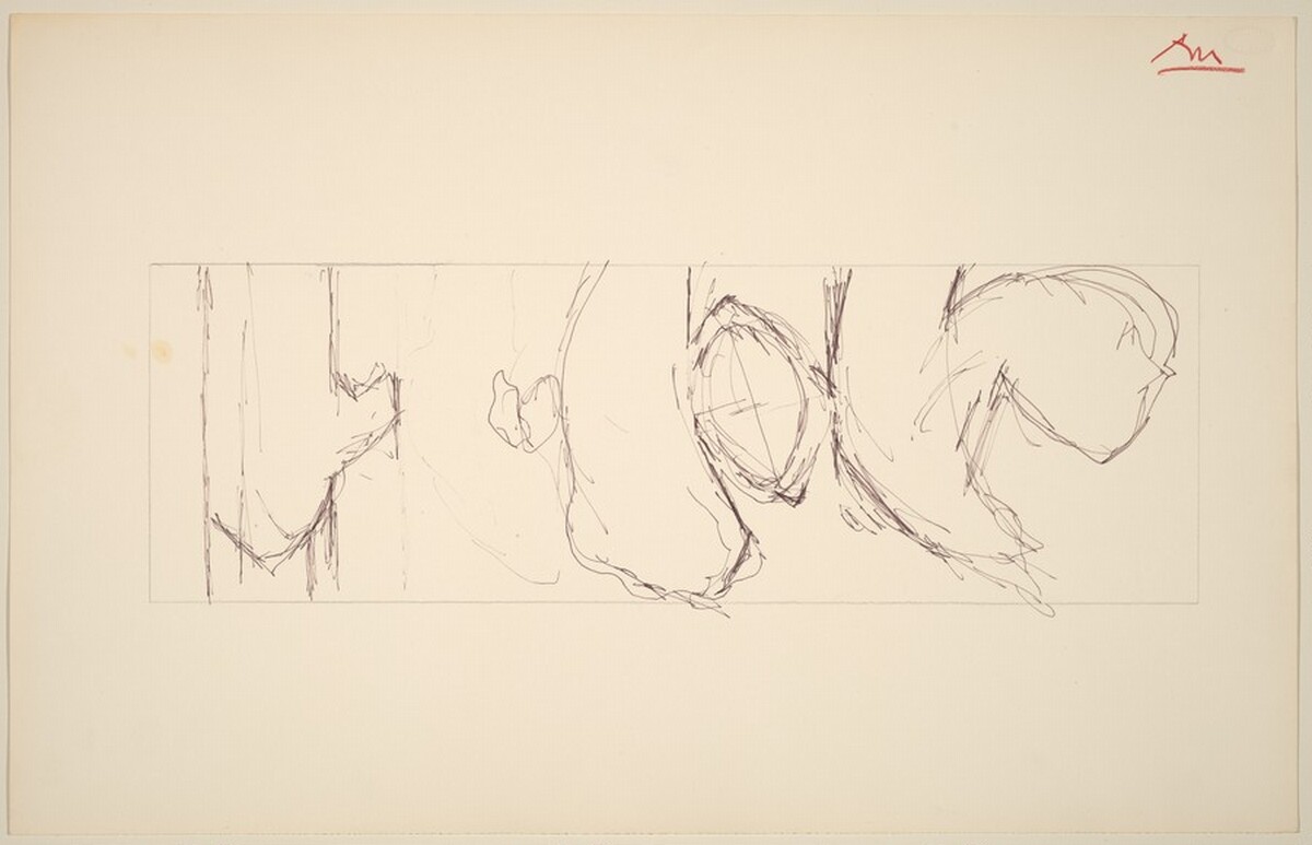 Untitled (Elegy Study) by Robert Motherwell