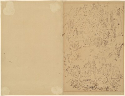Eighteenth-Century Colonist Preaching to Indians