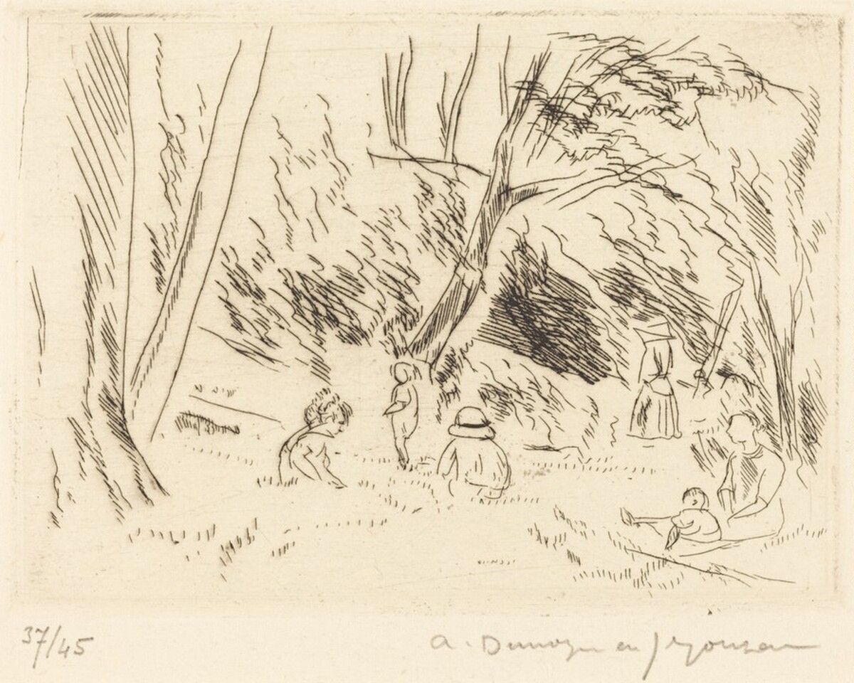 Children in the Forest at Chaville (Bois de Chaville, les gosses) by André Dunoyer de Segonzac