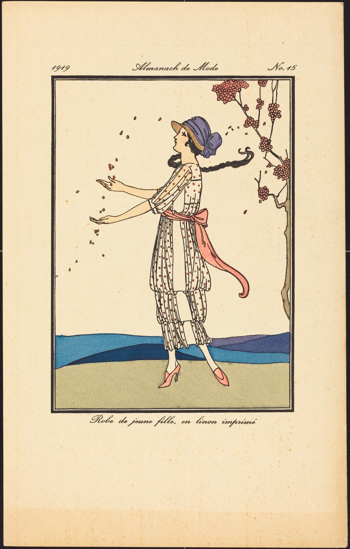 Robe de jeune fille, en linon imprimé by French 20th Century