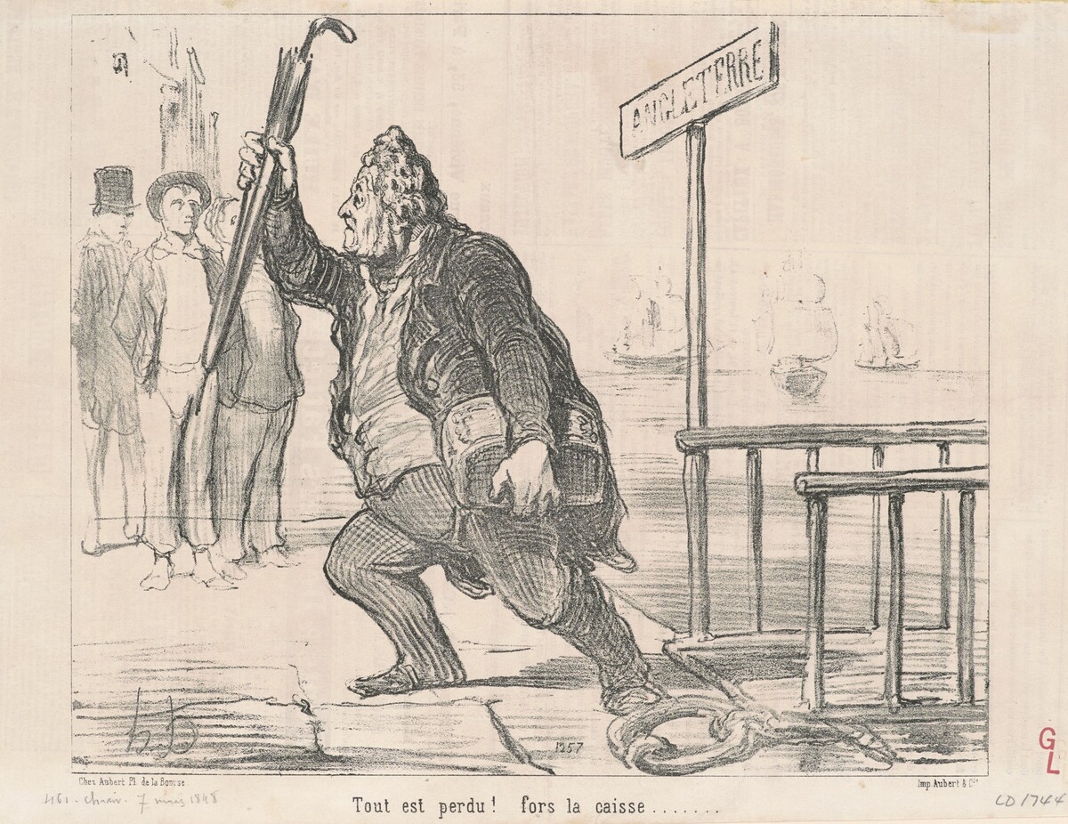 Tout est perdu! Fors la caisse by Honoré Daumier