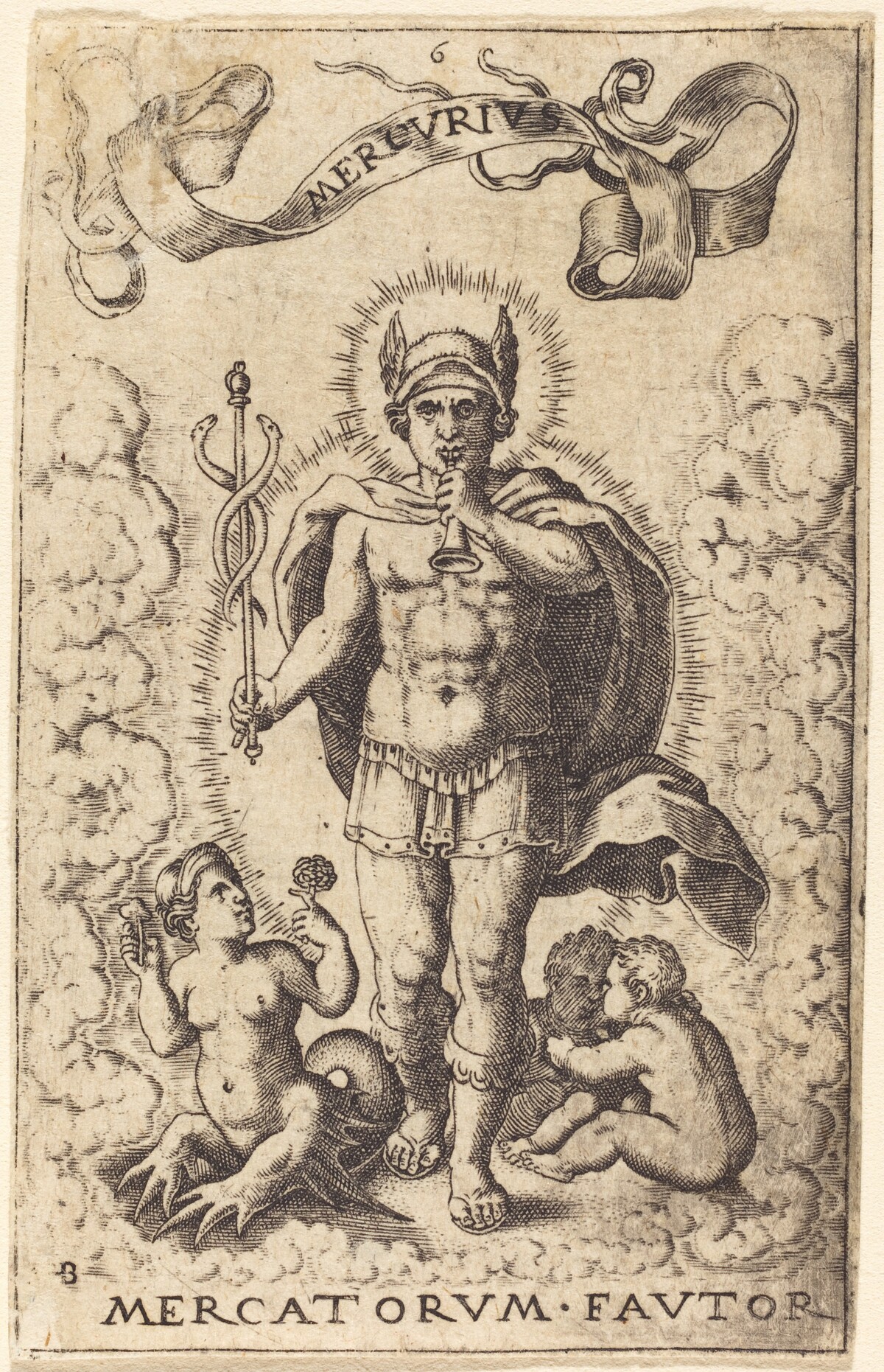 Mercury by Theodor de Bry, after Sebald Beham
