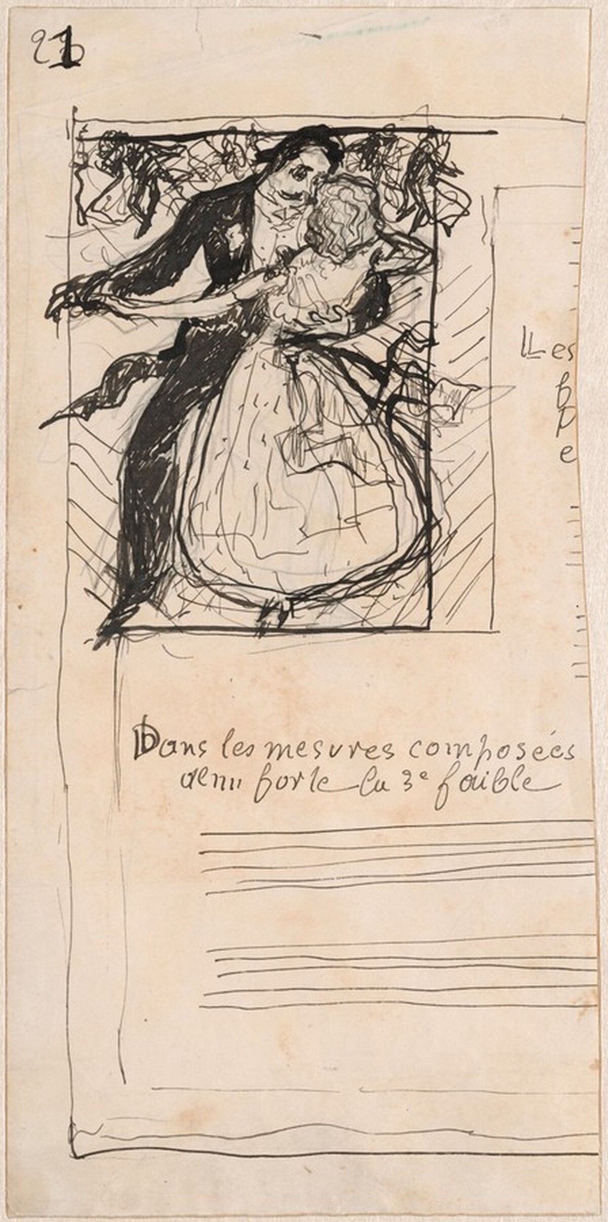 Study for "La Valse" [recto] by Pierre Bonnard