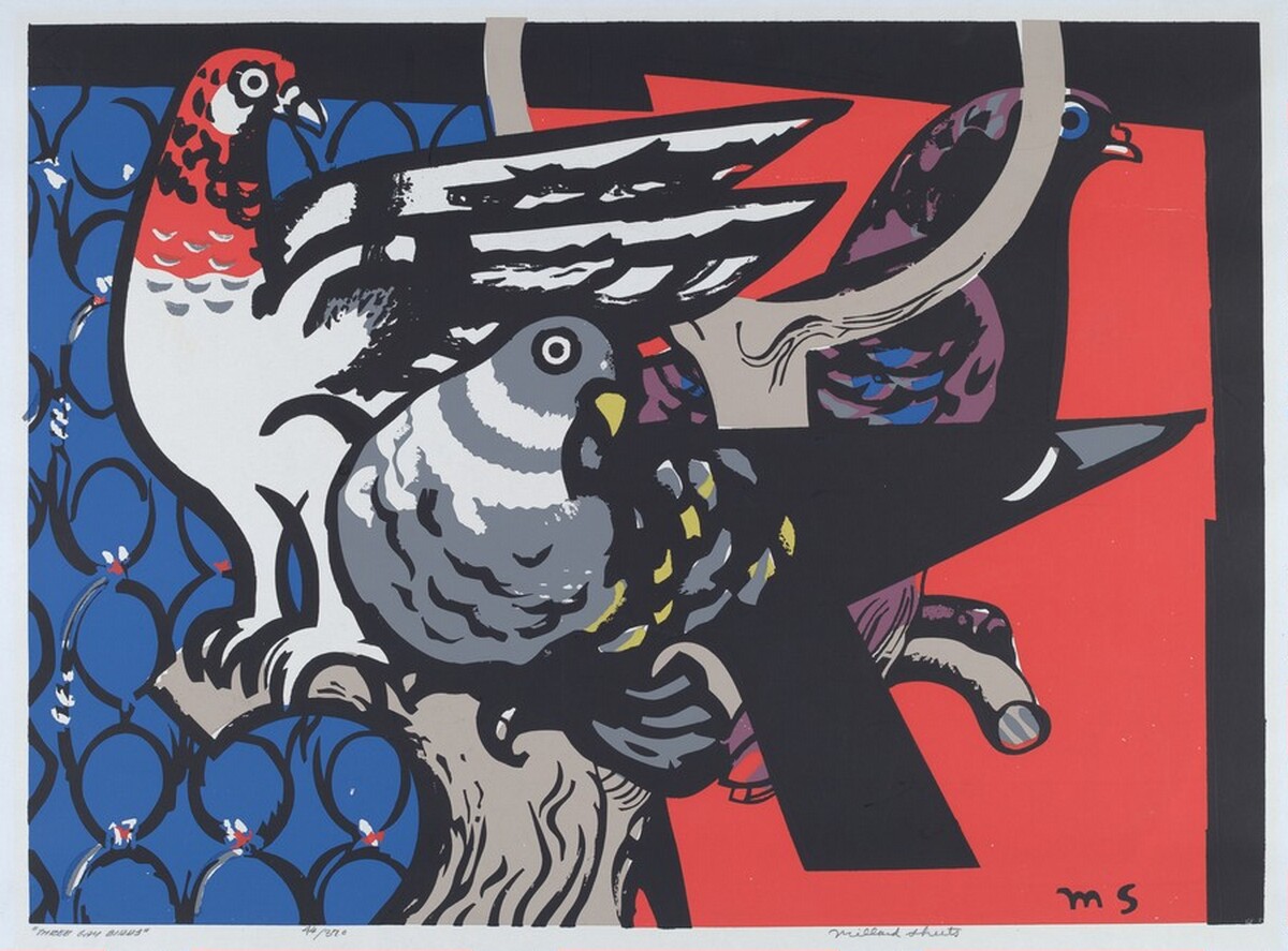 Three Gay Birds by Millard Sheets