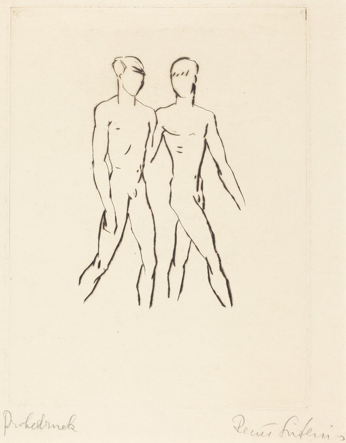Two Nude Youths by Renée Sintenis