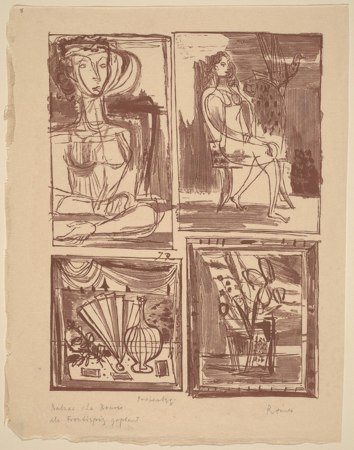 Frontispiece for Balzac, "La Bourse" by Imre Reiner