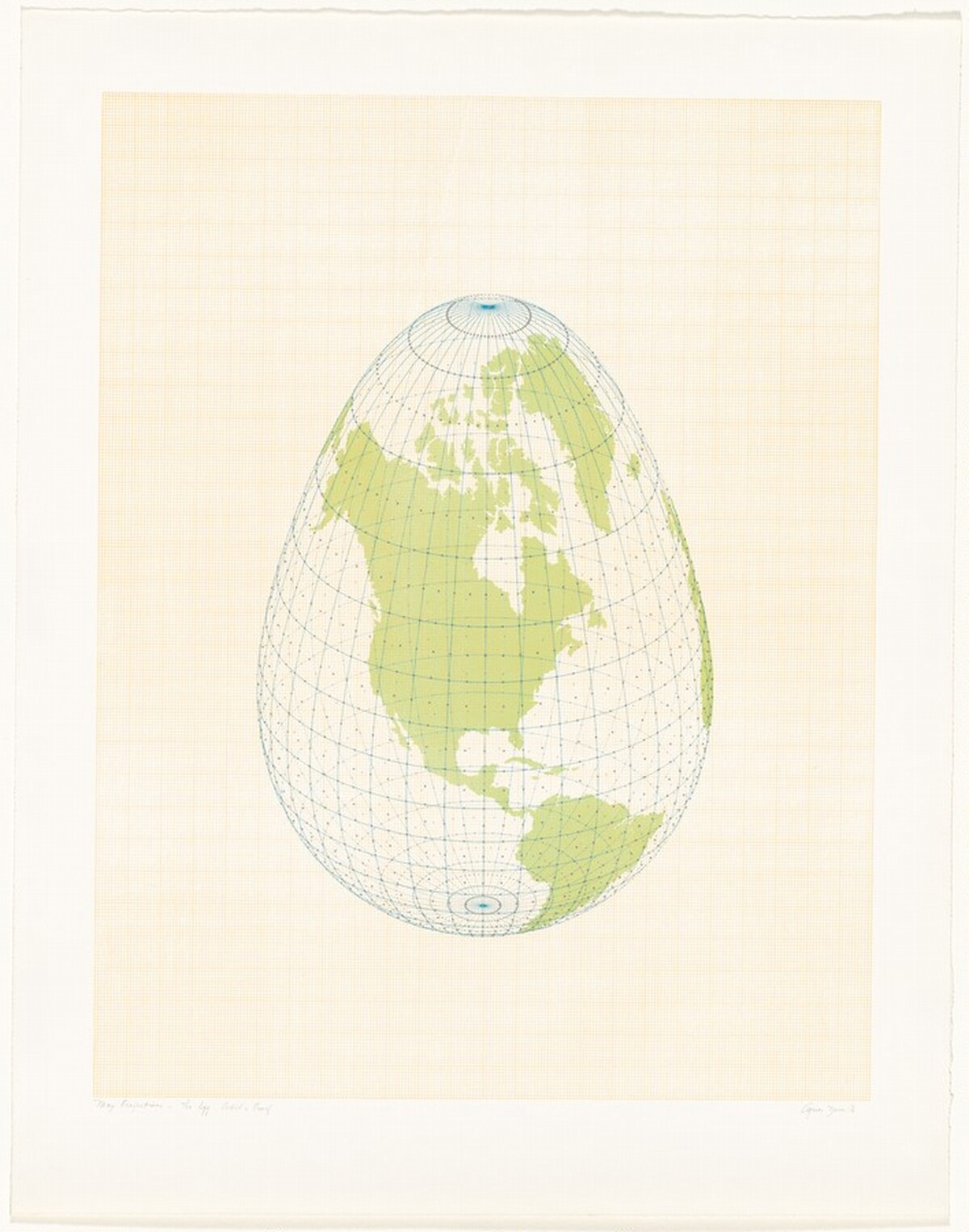 Map Projections: The Egg by Agnes Denes