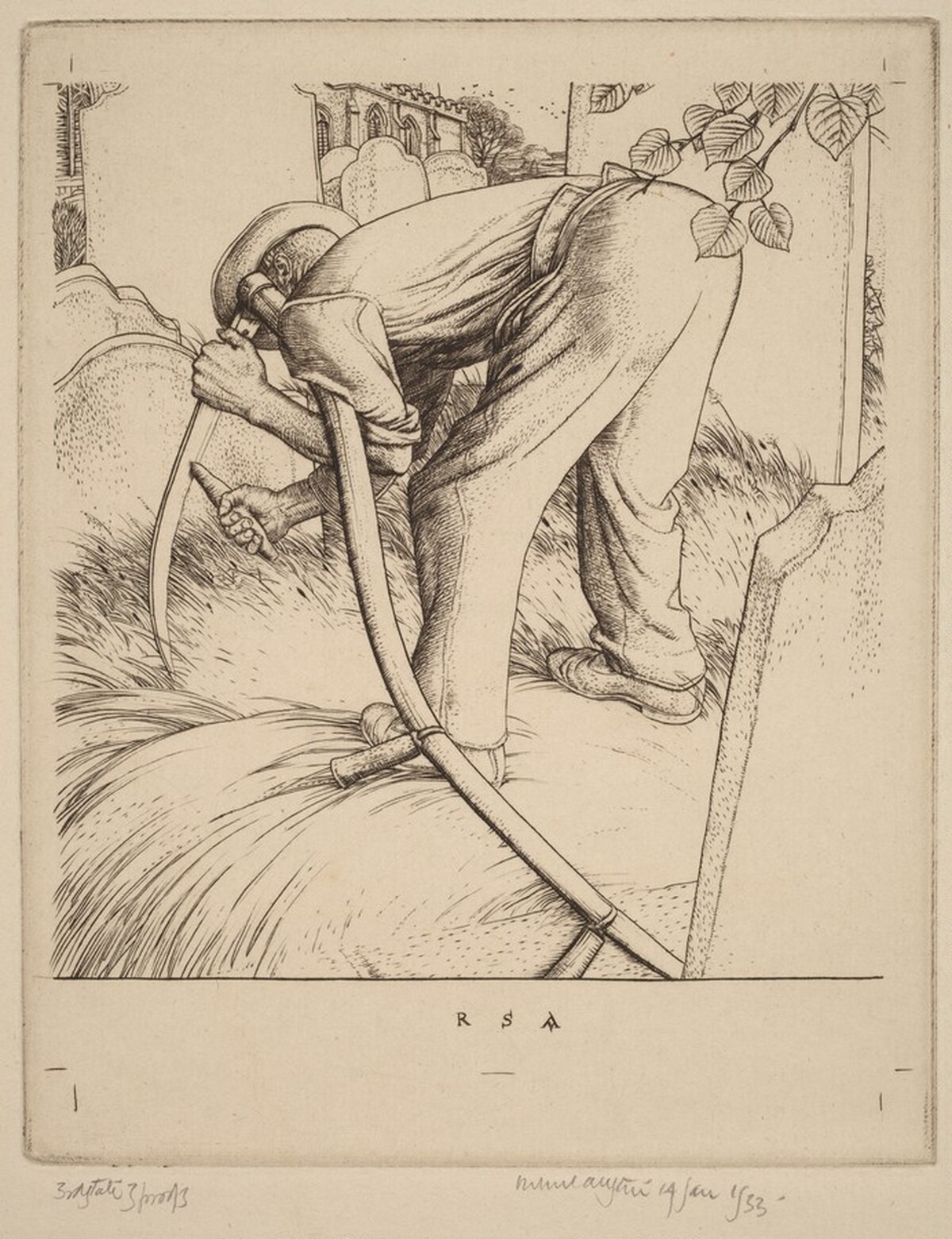 Man with a Scythe by Robert Austin