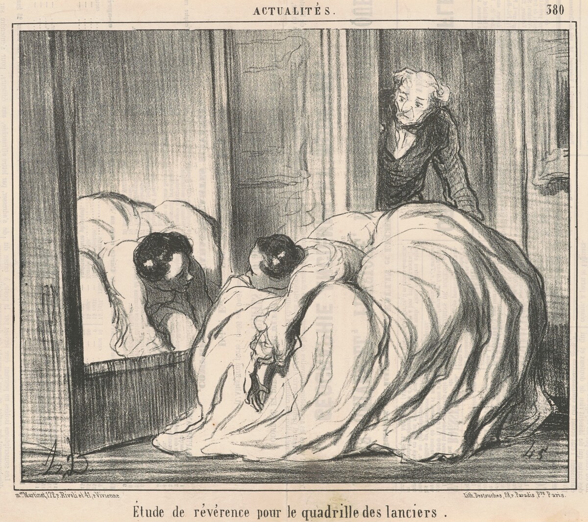 Etude de révérence pour le quadrille des lanciers by Honoré Daumier