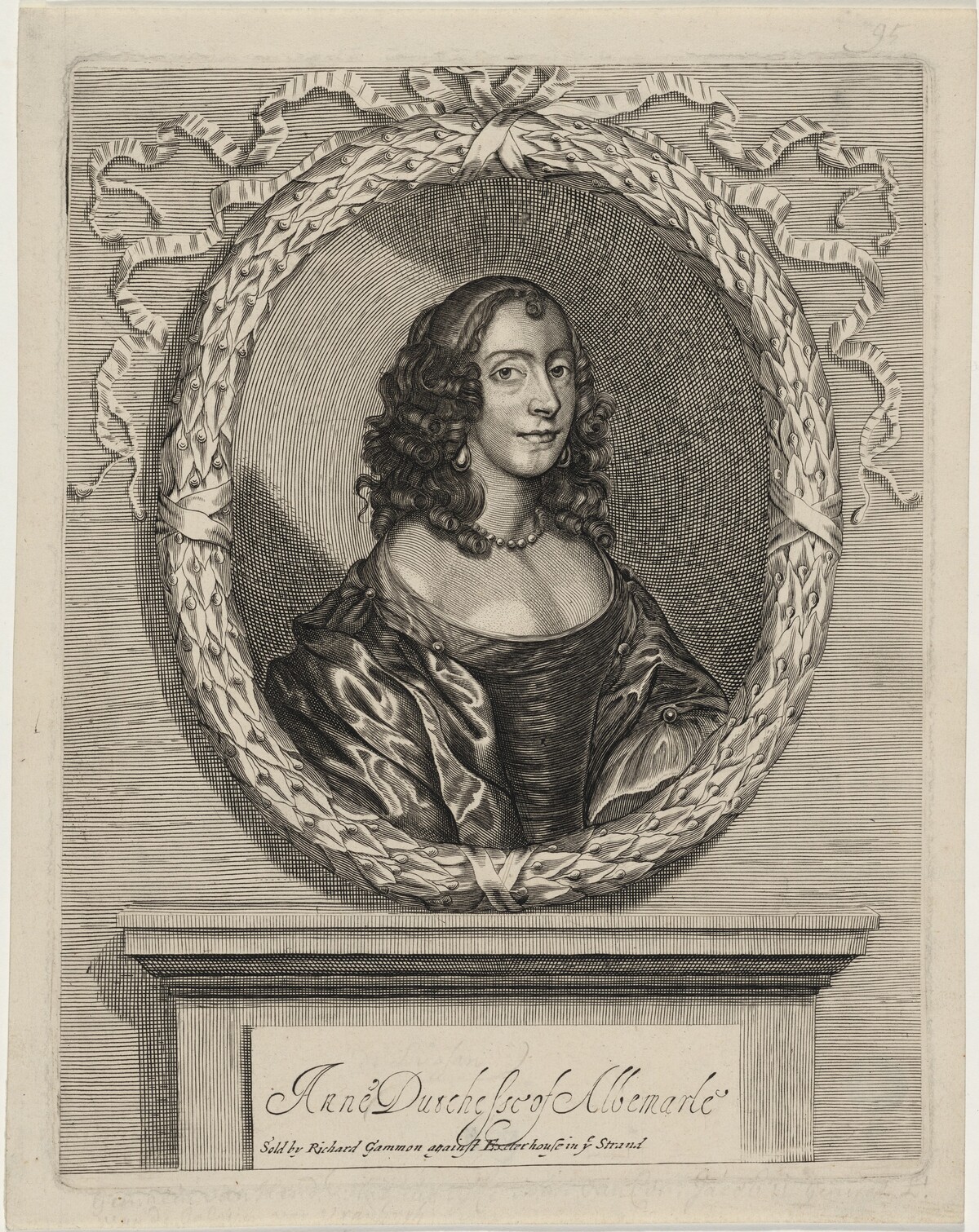 Anne, Duchess of Albemarle by William Faithorne
