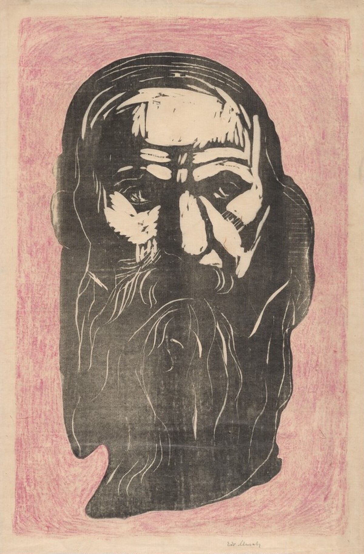 Head of an Old Man (Hode av gammel mann) by Edvard Munch