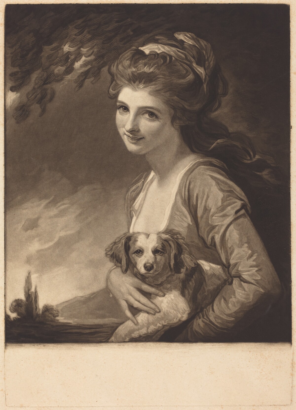 Lady Hamilton as Nature by John Raphael Smith after George Romney