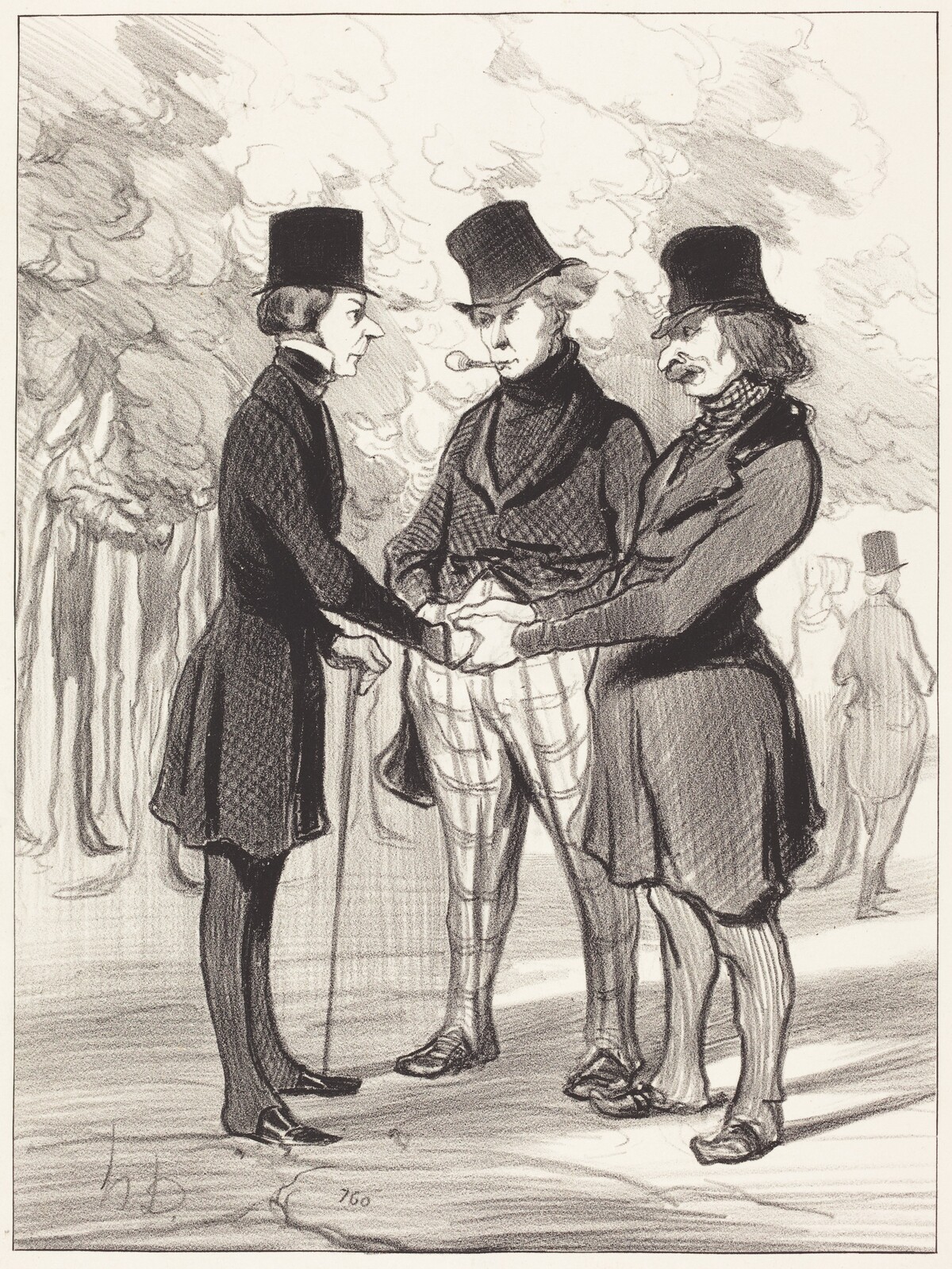 Quelle heureuse rencontre!... C'est... by Honoré Daumier