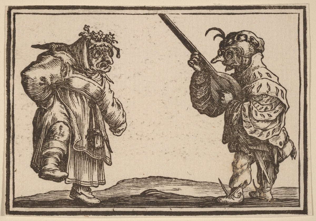 Dancers with Lute by Edouard Eckman after Jacques Callot
