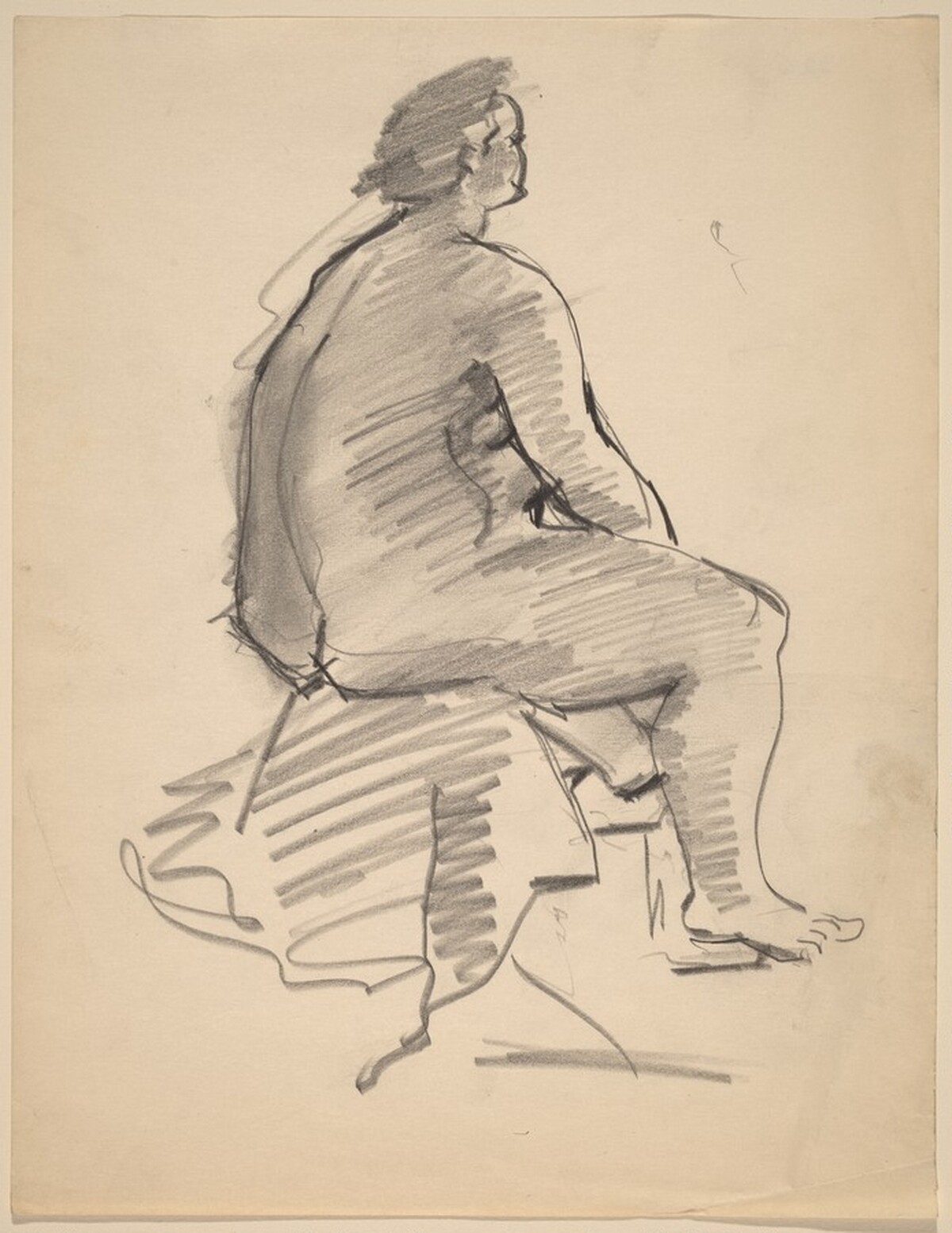 Large Seated Nude, Three-quarter View Facing Right, Seen from Behind by Mark Rothko