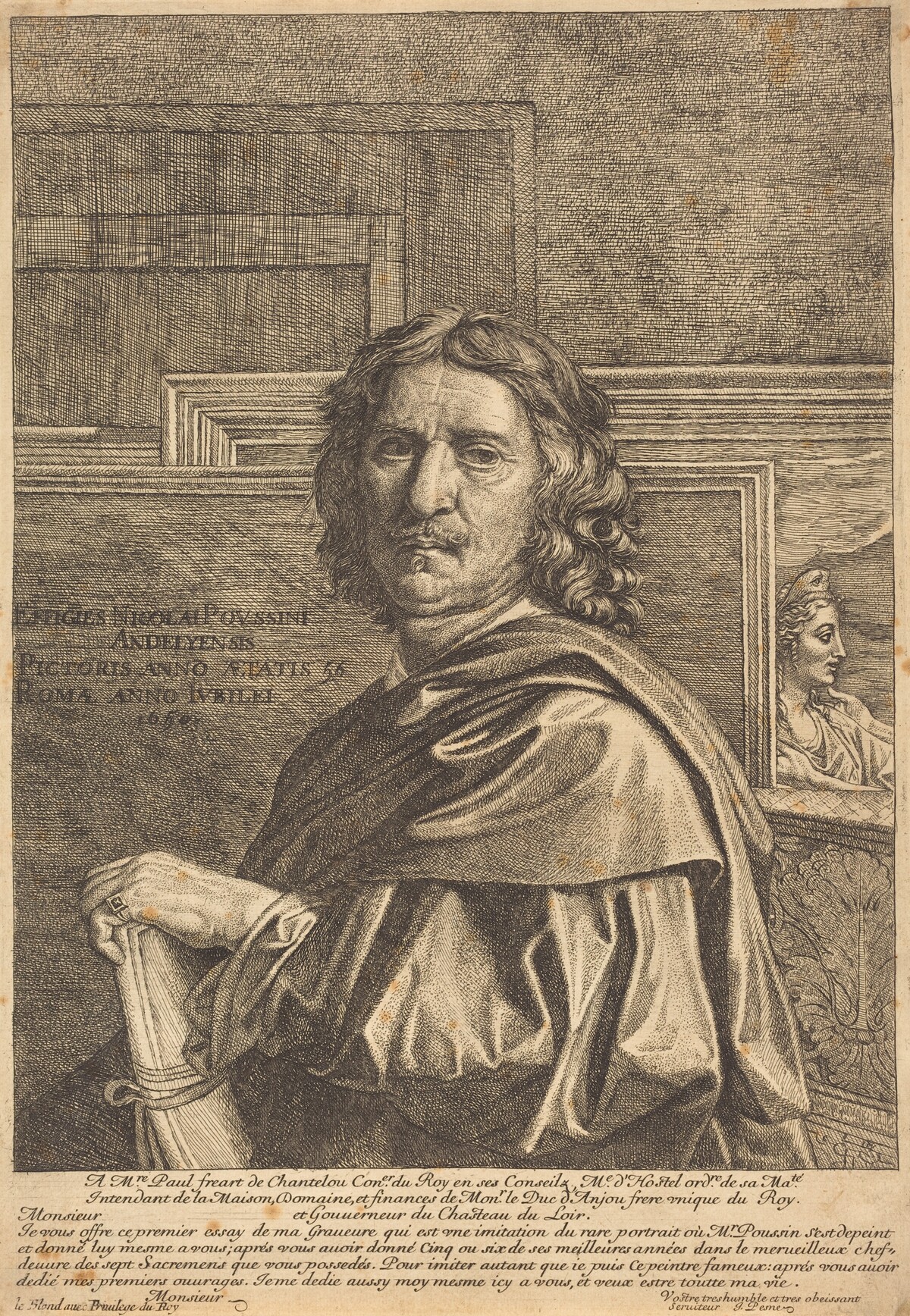 Nicolas Poussin by Jean Pesne after Nicolas Poussin