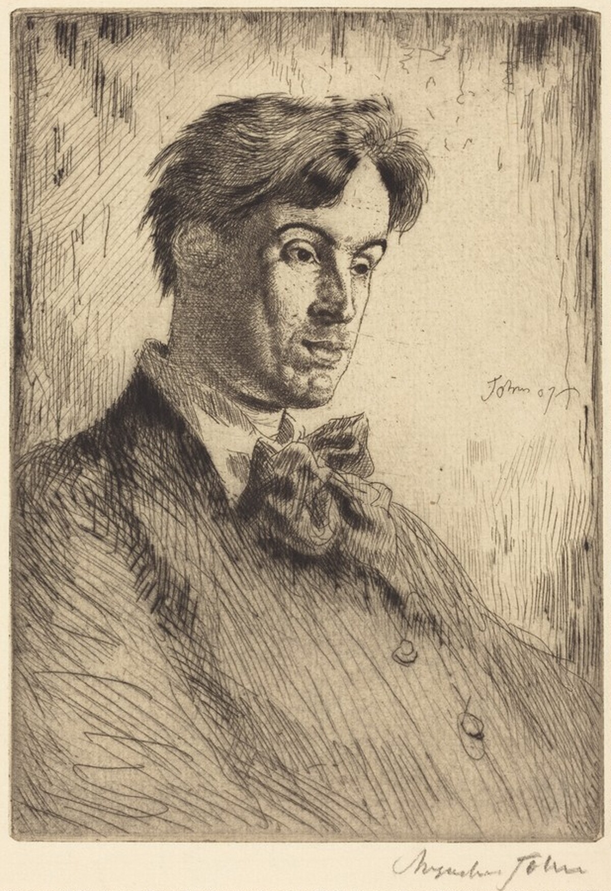 William Butler Yeats: fifth plate by Augustus John