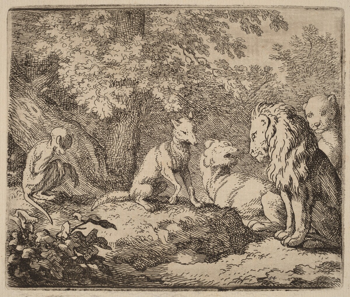 Reynard Tells a Story of Hidden Treasure by Allart van Everdingen