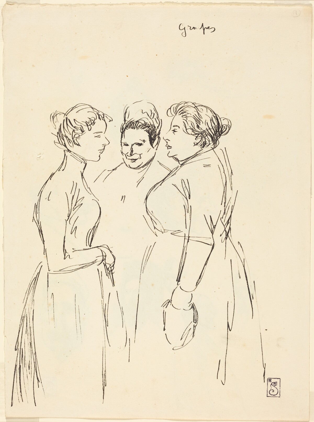 Gossiping Women by Théophile Alexandre Steinlen
