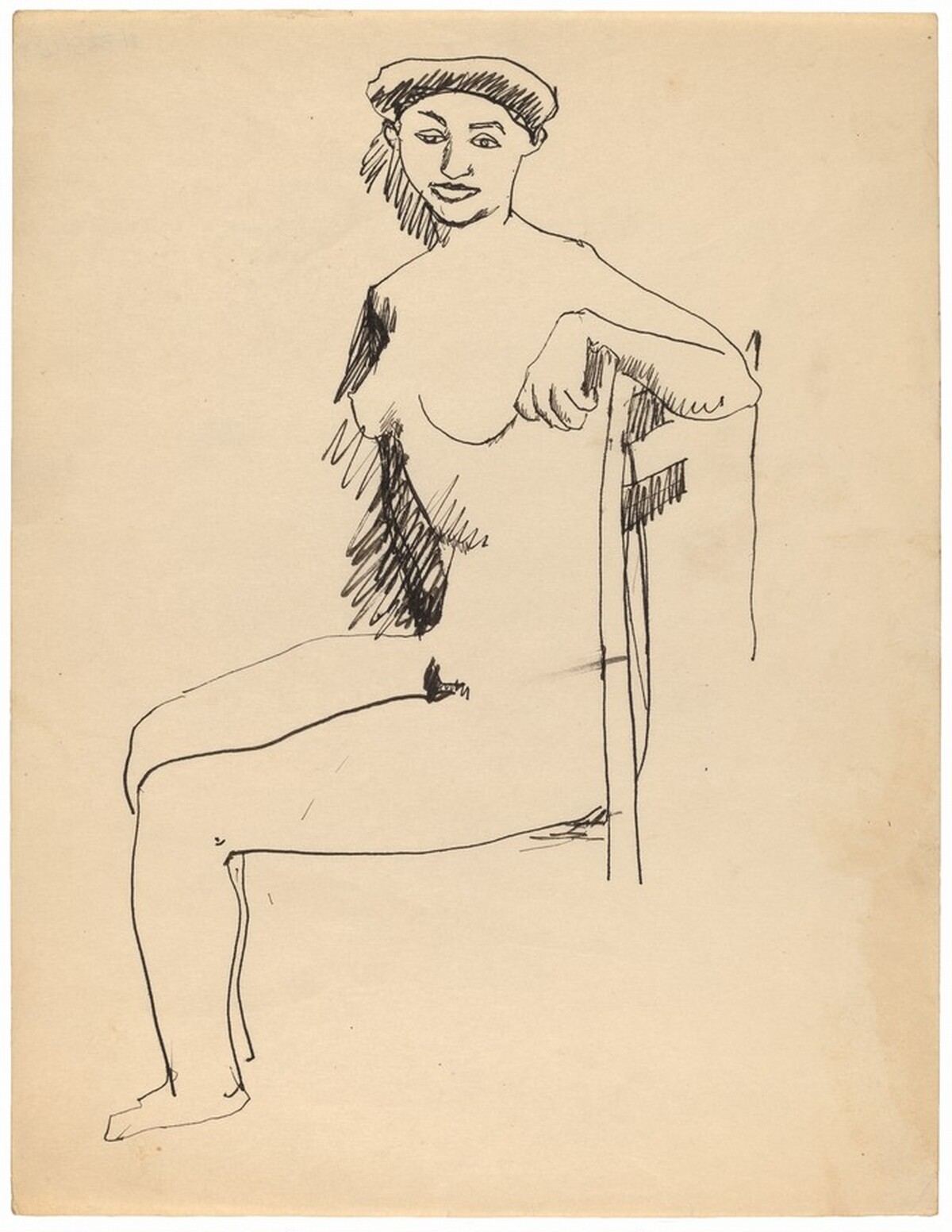 Seated Nude in Straight Back Chair by Mark Rothko