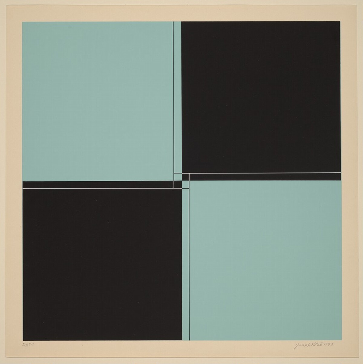 Progressive System of Horizontals in a Square by Jan Kubicek