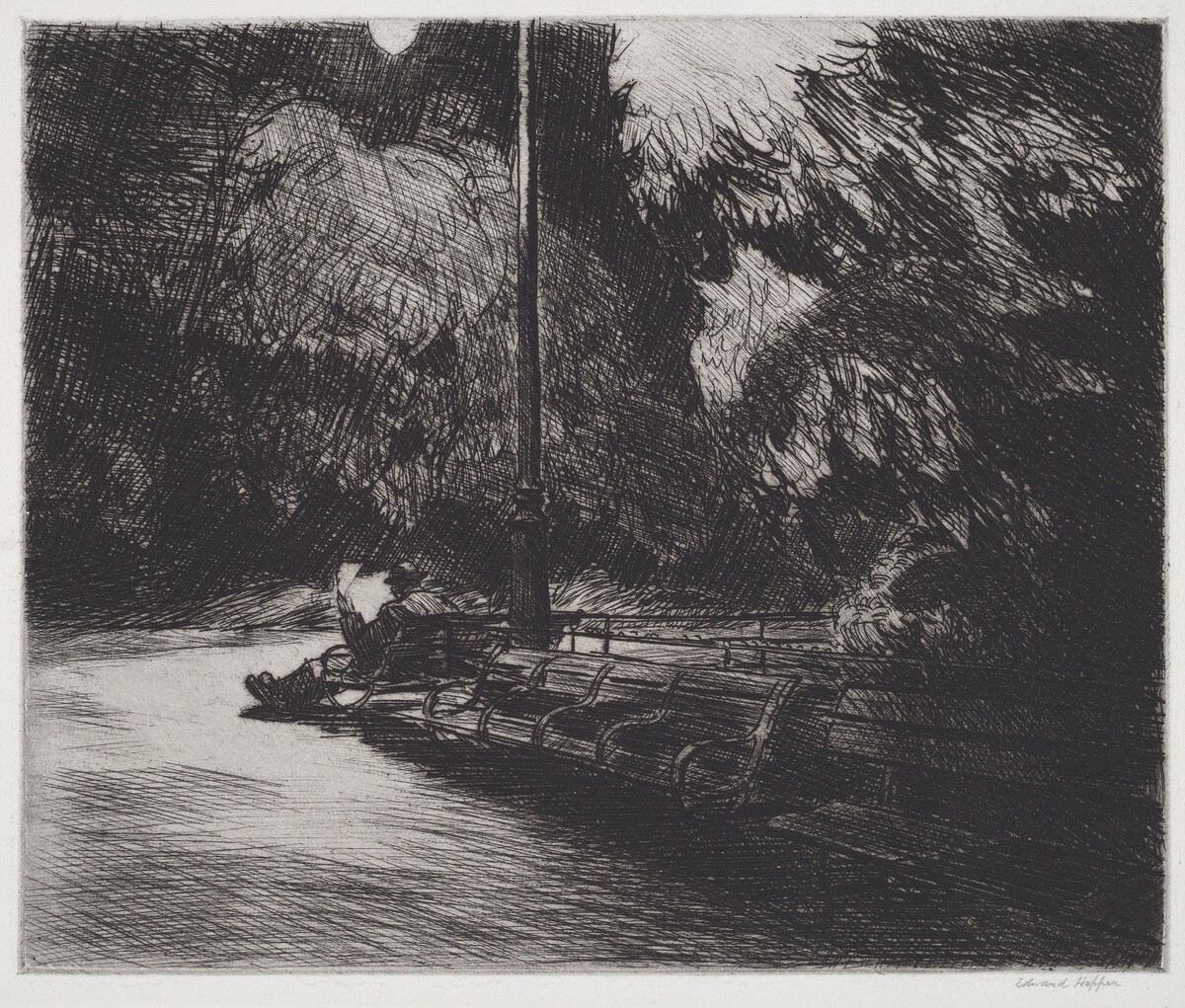 Night in the Park by Edward Hopper