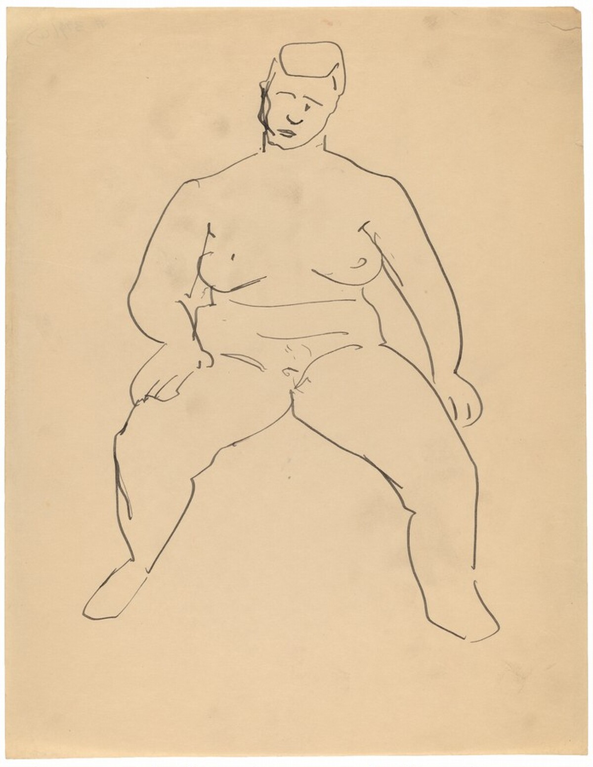 Frontal Nude Seated with Legs Apart by Mark Rothko