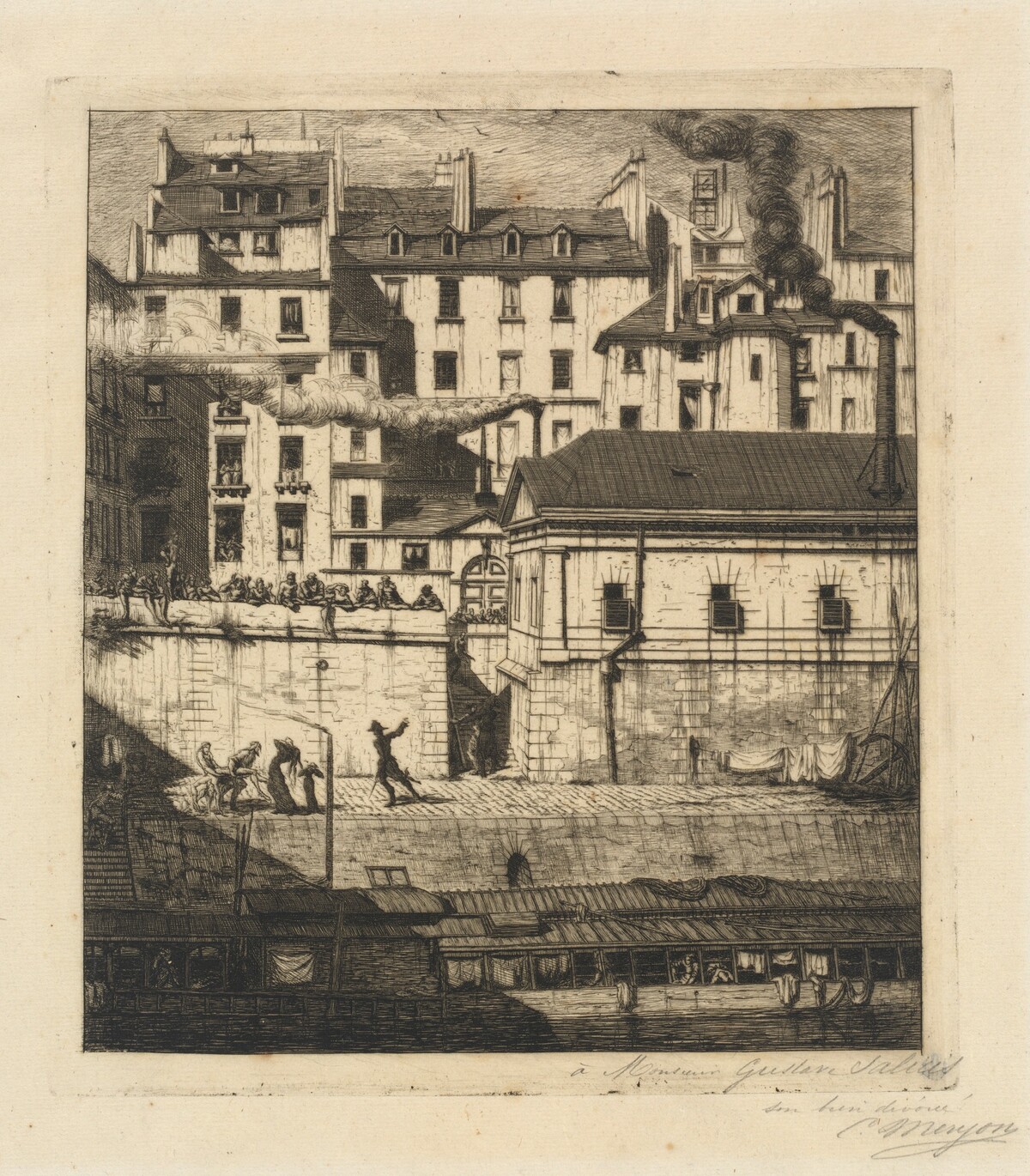 La morgue, Paris (The Mortuary) by Charles Meryon