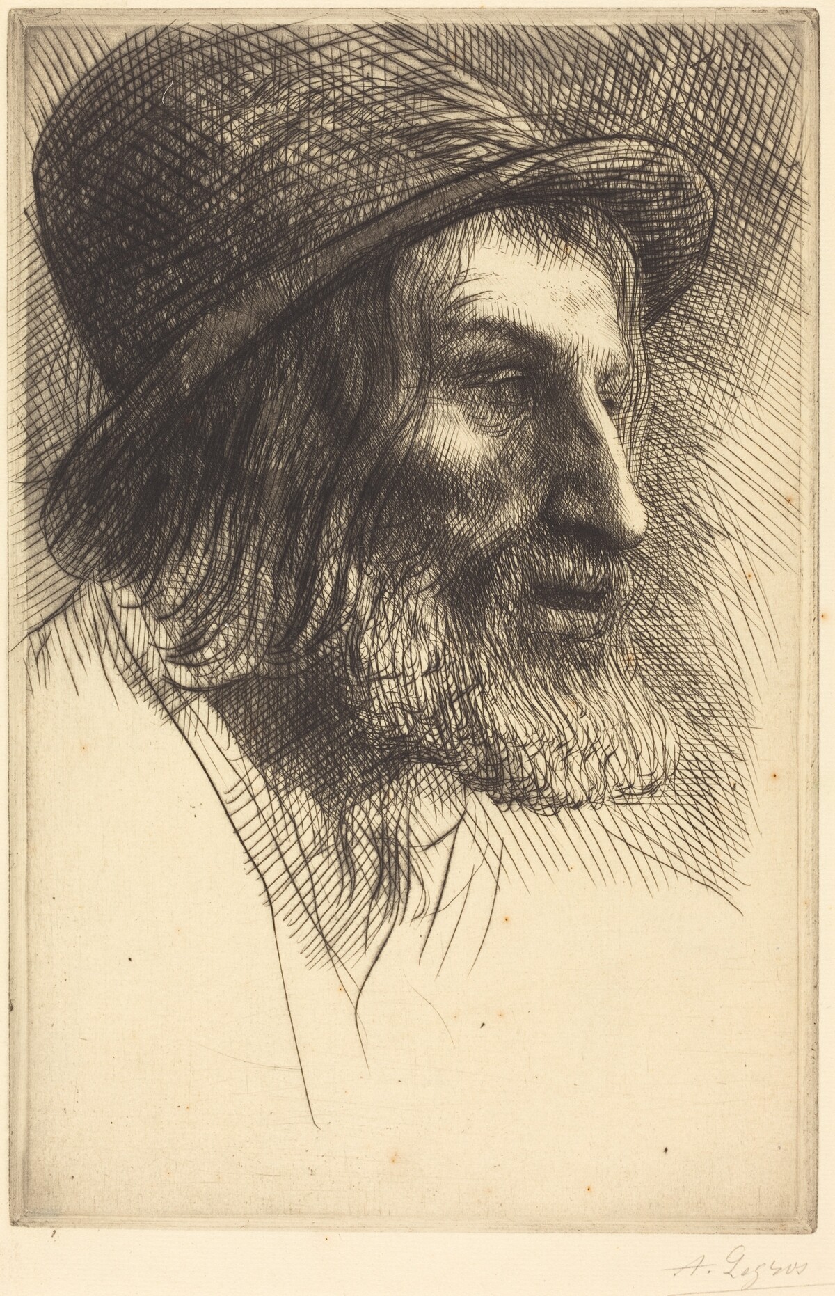 Head of an English Laborer (Tete d'ouvrier anglais (Le berger)) by Alphonse Legros