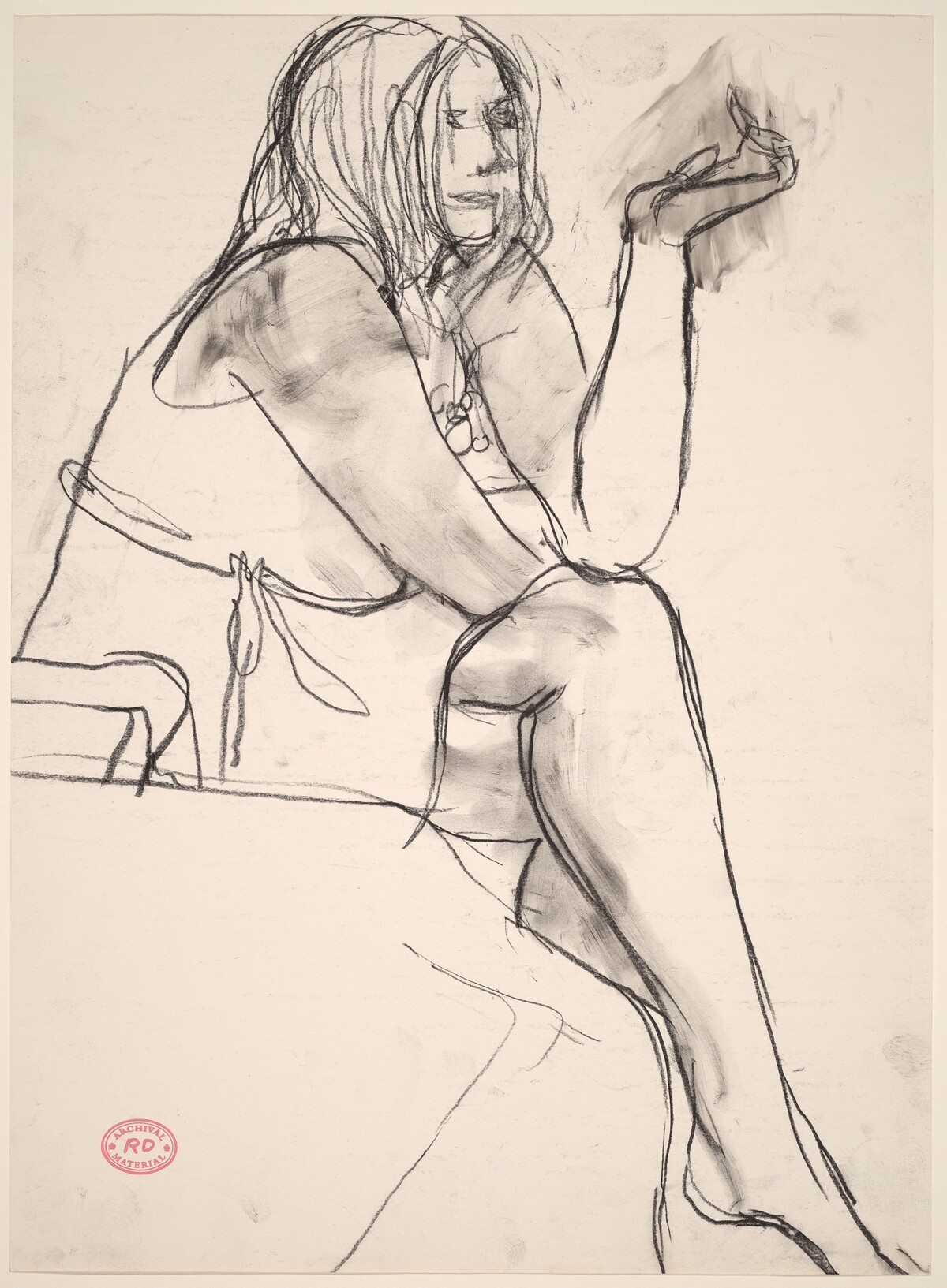 Untitled [seated woman with crossed legs] by Richard Diebenkorn