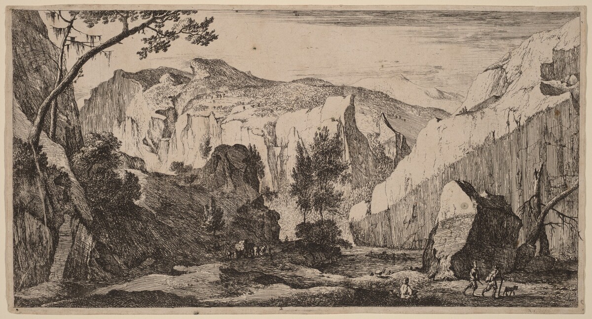 Rocky Landscape: pl.2 by Roelant Roghman and Melchior Küsel