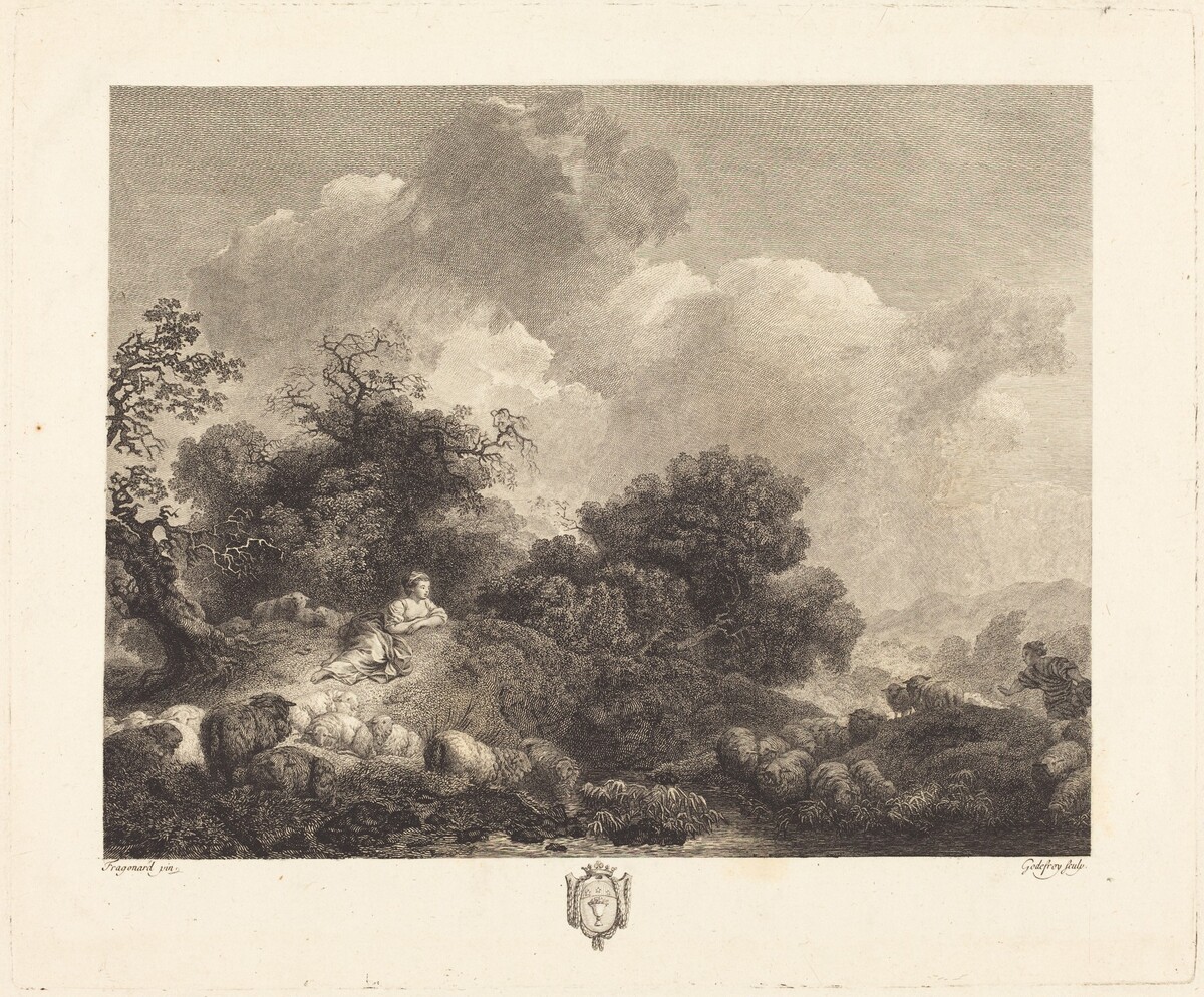 Annette a l'age de quinze ans  (Annette at the Age of Fifteen Years) by François Godefroy, after Jean-Honoré Fragonard