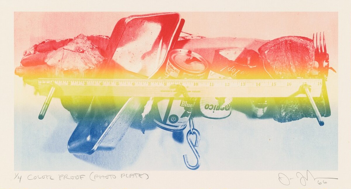 Pinion [recto] [experimental proof] by Jasper Johns