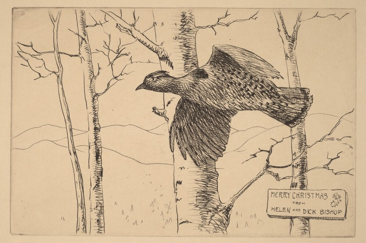 Christmas Card from Helen and Dick Bishop by Richard Evett Bishop
