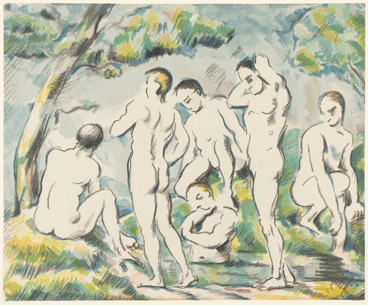 The Bathers (Small Plate) by Paul Cezanne