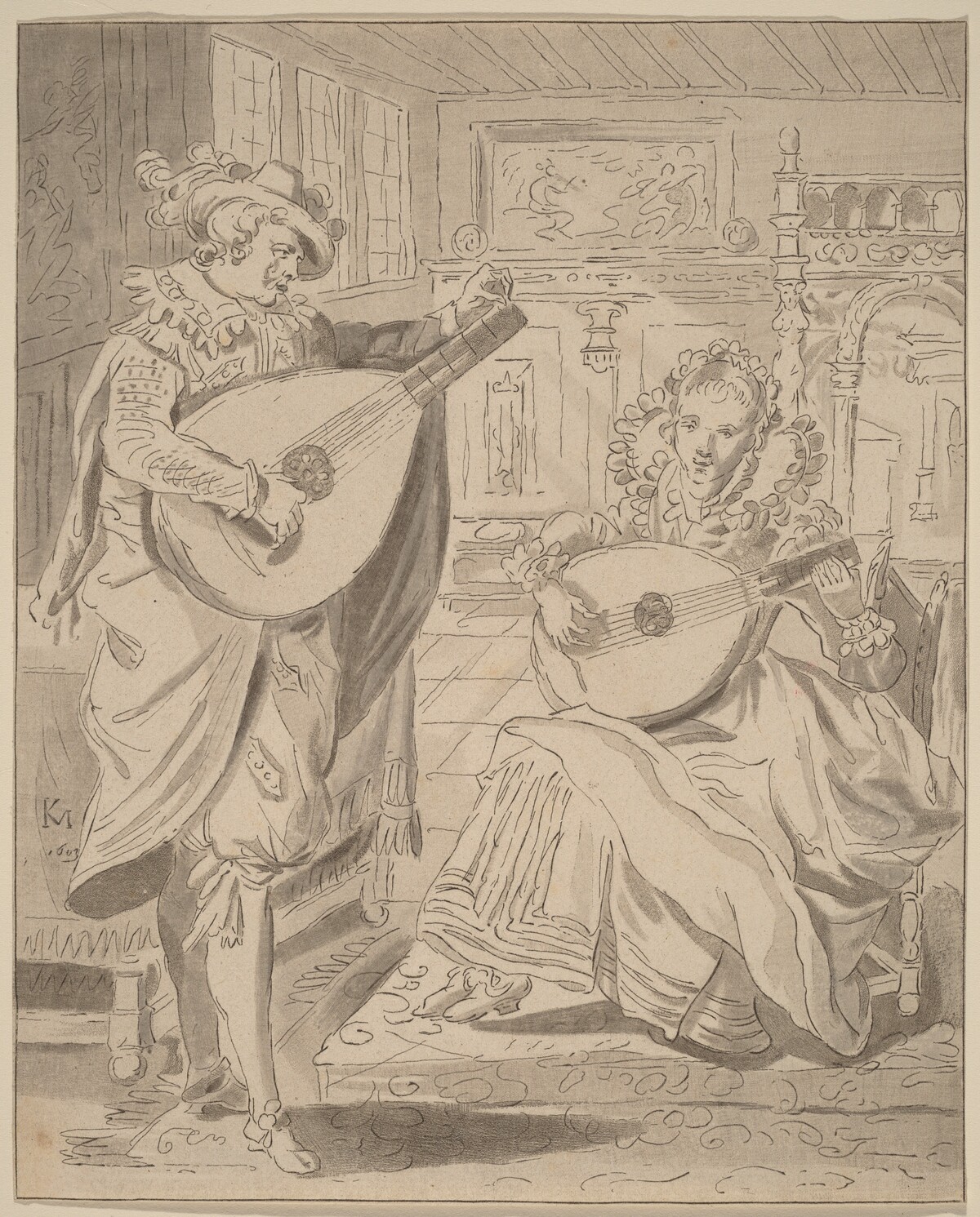 Musical Company by Cornelis Ploos van Amstel (editor) and Bernhard Schreuder (printmaker), after Karel van Mander I