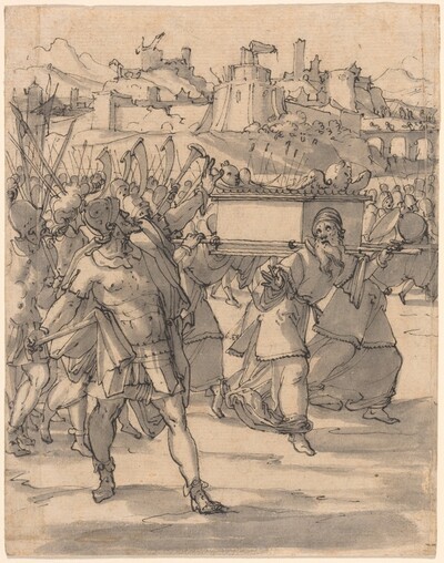 Joshua and the Israelites before the Walls of Jericho