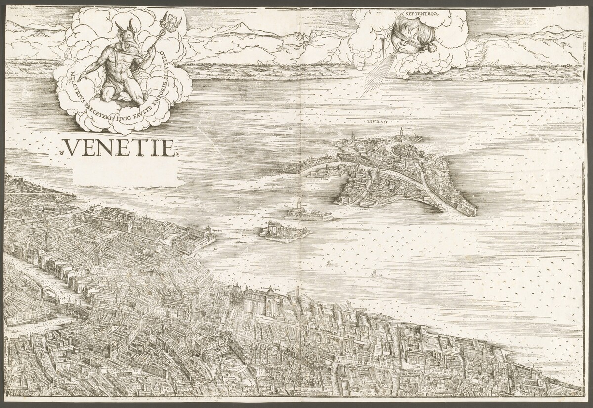 View of Venice [upper center block] by Jacopo de' Barbari