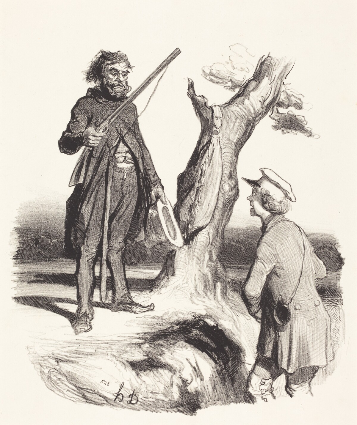 Un Pauvre père de famille qui... by Honoré Daumier