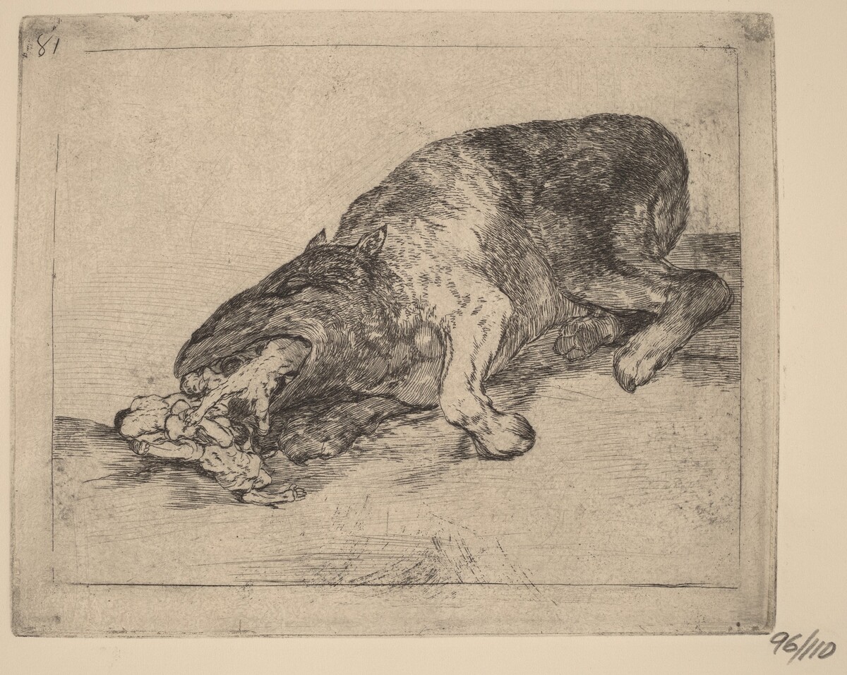 Fiero monstruo! (Fierce Monster!) by Francisco Goya