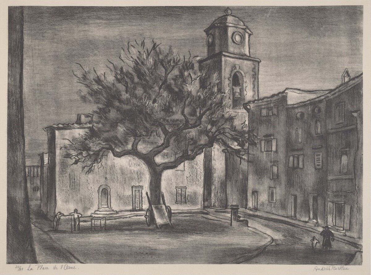 La Place de L'Orme (St. Tropez) by Andrée Ruellan